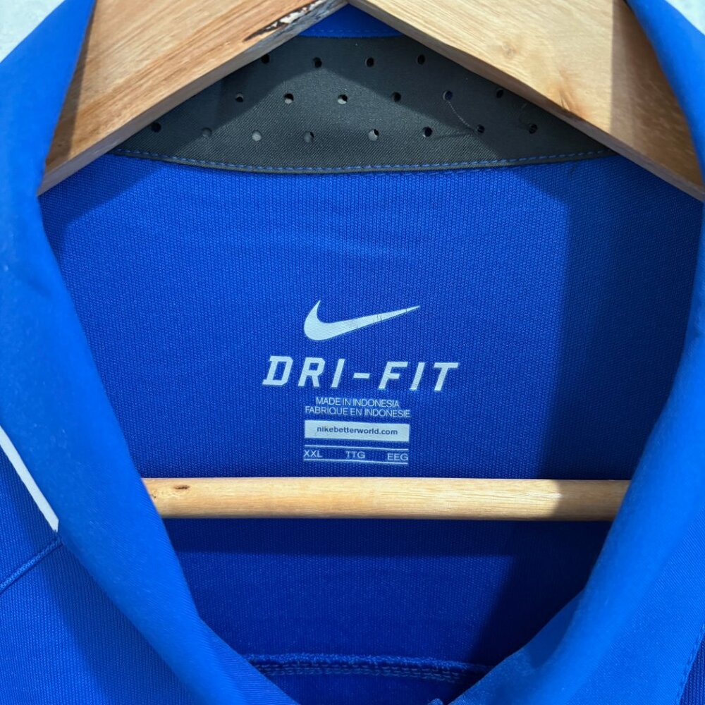 Nike University of Kentucky Wildcats Blue Dri-Fit Polo Golf Shirt Men's XXL 2XL - Picture 3 of 7